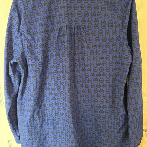 Michael Kors Blue and Black Patterned Blouse - Picture 6 of 6